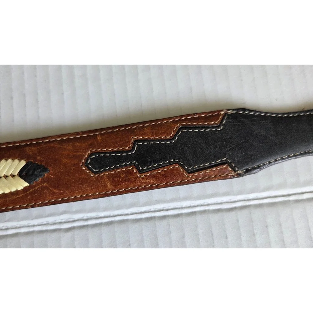 Silver Creek Classics Belt Leather Buffalo Nickel Western 53509 Mens Size 32